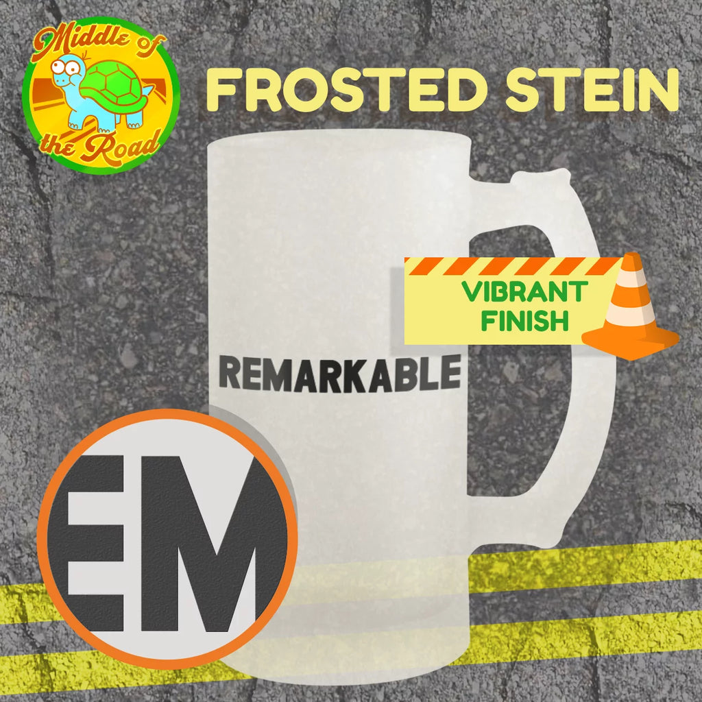 16oz Frosted Glass Beer Stein Y593