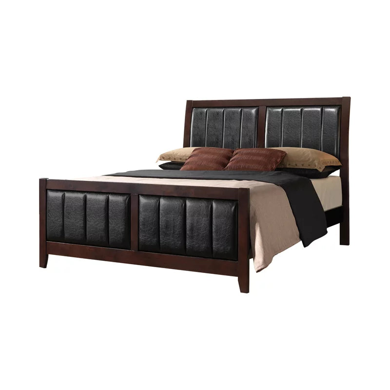 Cappuccino Bedroom Set with Upholstered Headboard H139