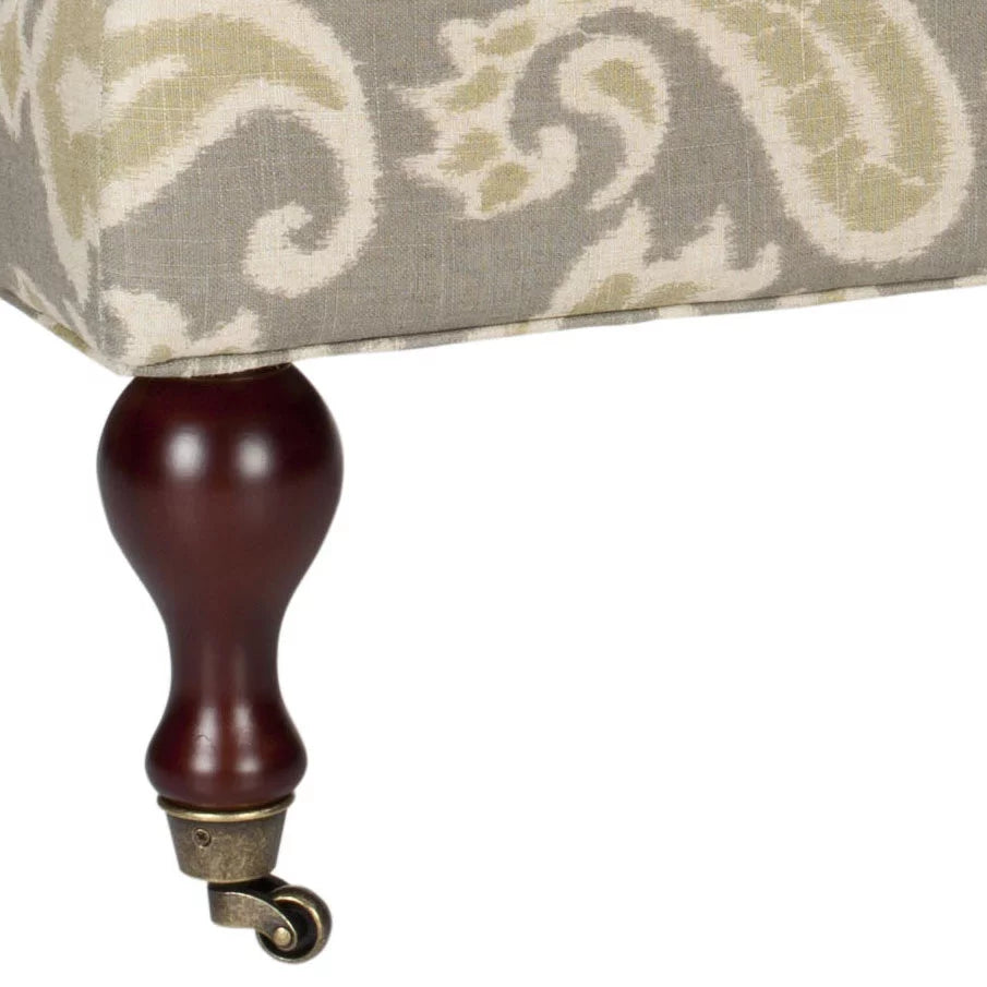 Brown Upholstered Bench with Wood Legs M5037
