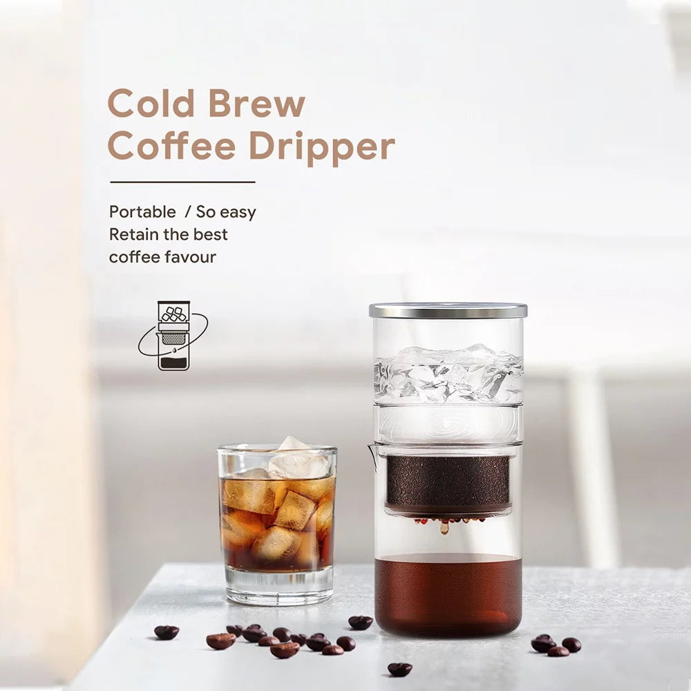Cold Brew Coffee and Tea Maker, Borosilicate Glass Dripper V169