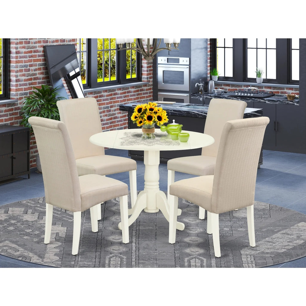 Antique 5Pc Dining Set with Drop Leaves Table and 4 Chairs V900710