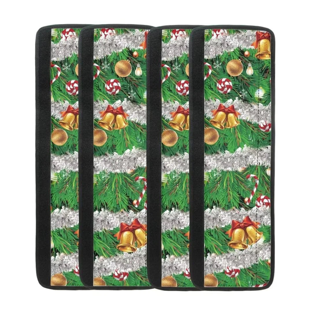 4 Piece Christmas Tree Jingle Bell Refrigerator Door Handle Cover P792