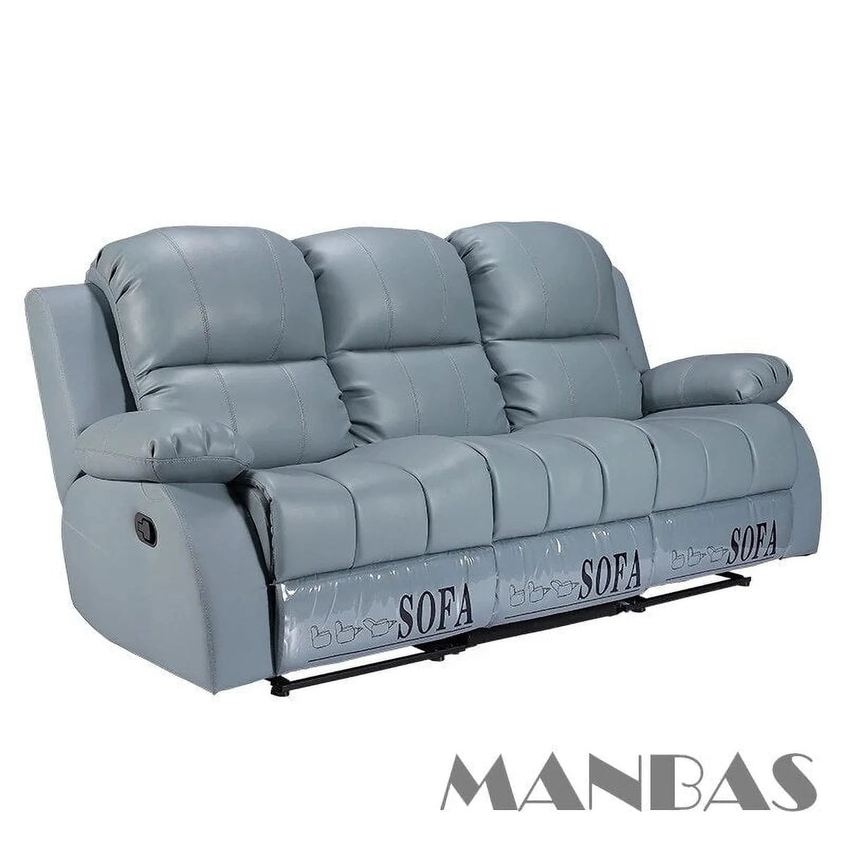 Manual Electric Recliner Sofa Genuine Leather Couch Q8522