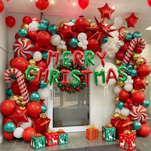 143 Pcs Christmas Balloon Garland Arch Kit I3686