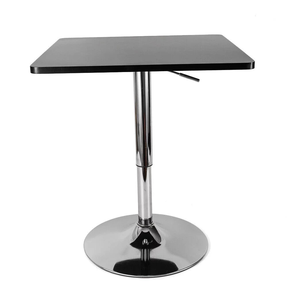 Black 360° Swivel Square Adjustable Bar Table G625