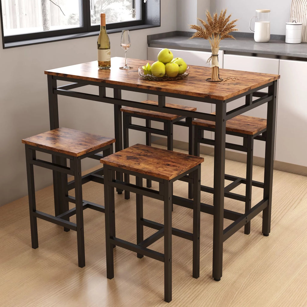 5 Piece Bar Table Set with 4 Stools M710018