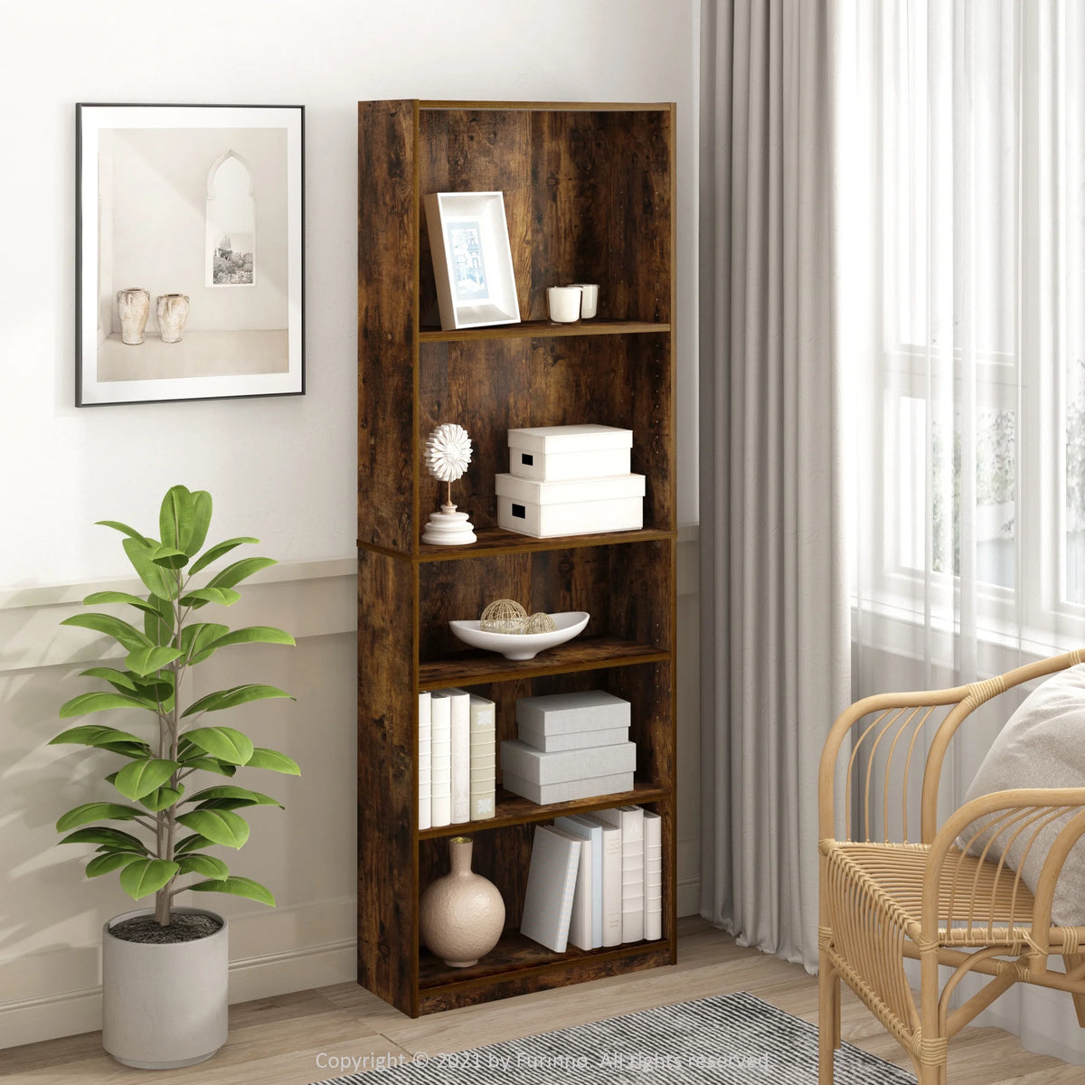 5-Shelf Bookcase X486848