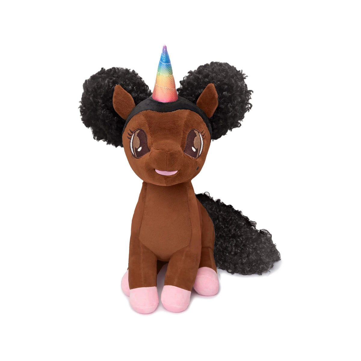 Black Unicorn Plush Toy 15 inch W300337