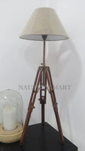 Oak Wood Tripod Table Lamp D921