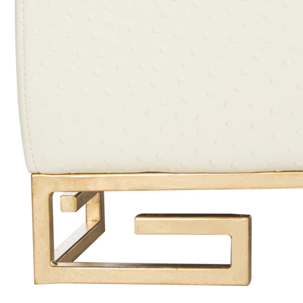 Faux Ostrich Tray Ottoman U904444
