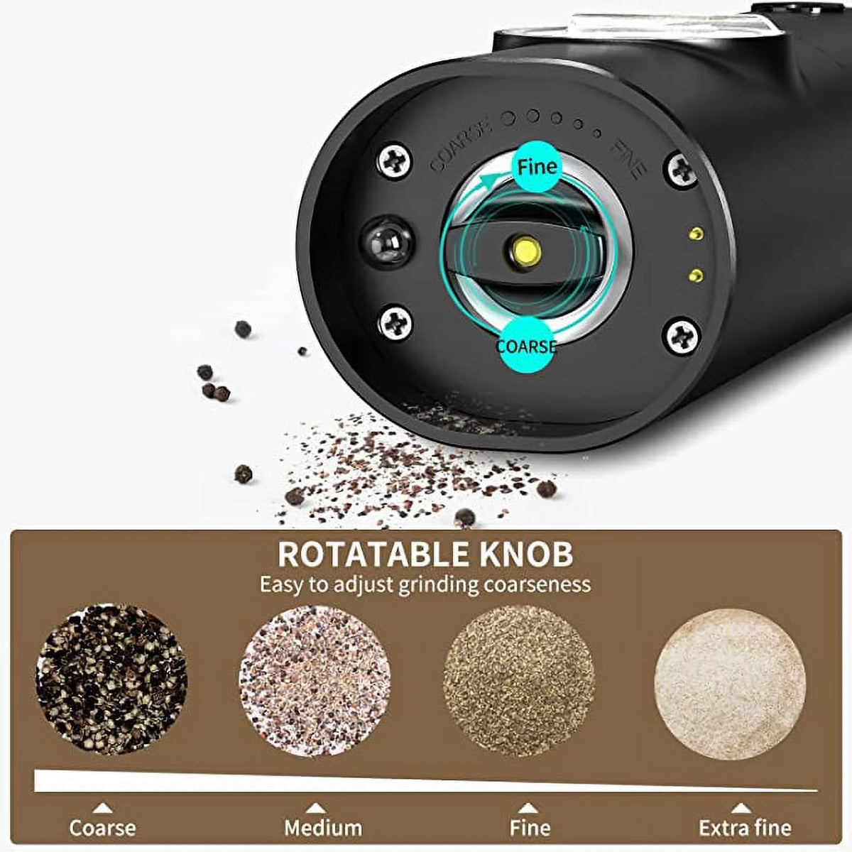 Electric Salt and Pepper Grinder Set of 2 V2330