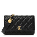 Quilted Wallet On Chain Black G9895