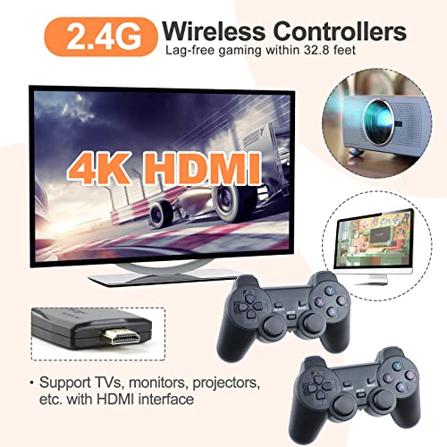 Wireless Retro Game Console with 9 Emulators, 20,000+ Games, 4k Hdmi Output H9890