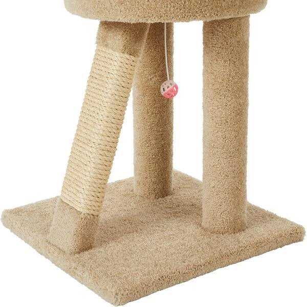24-in Real Carpet Cat Scratching Perch with Toy Q7011