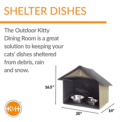 Covered Outdoor Cat Feeding Station J588351