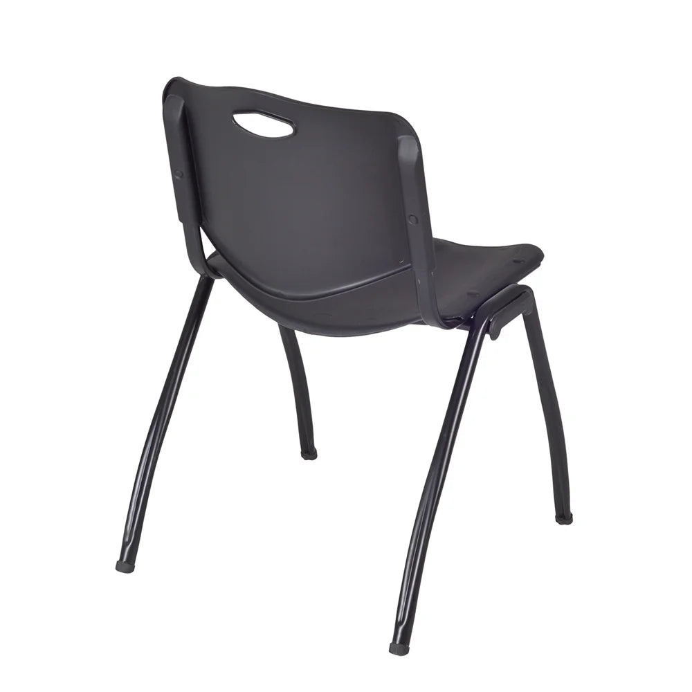 48" Round Breakroom Table and 4 Stack Chairs A285