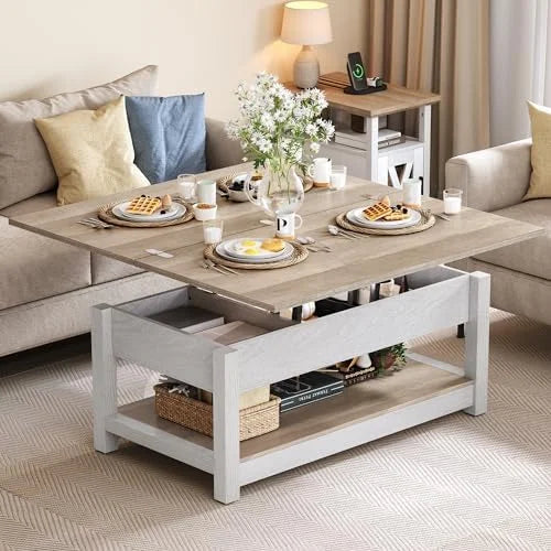 Lift Top Coffee Table Rustic Brown U93459