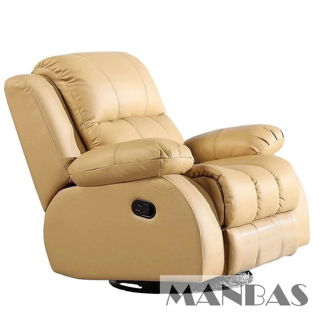 Manual Electric Recliner Sofa Genuine Leather Couch Q8522