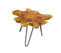 Live Edge Teak Wood Side Table Q67775