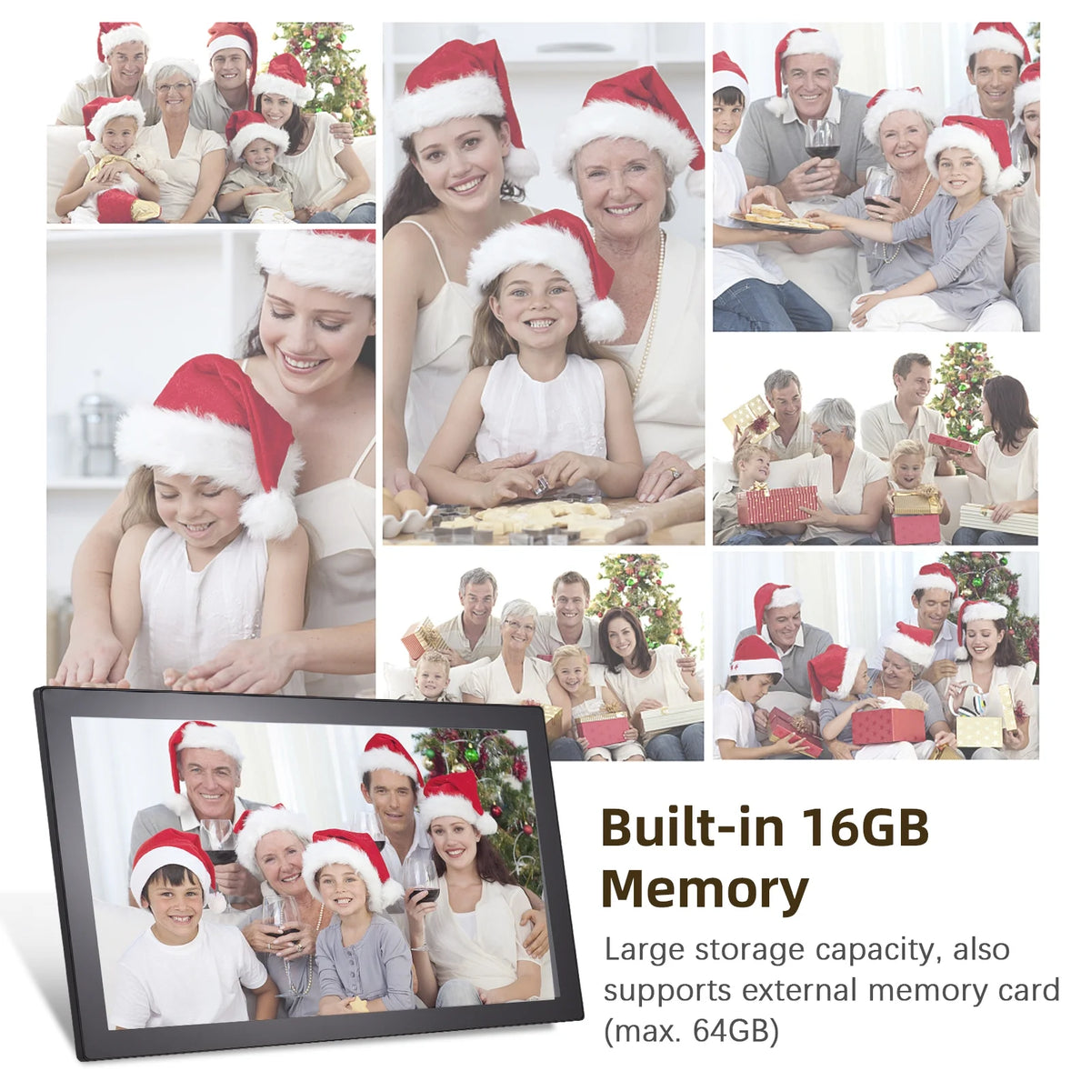 21.5-Inch IPS WiFi Digital Photo Frame with 16GB Storage N742