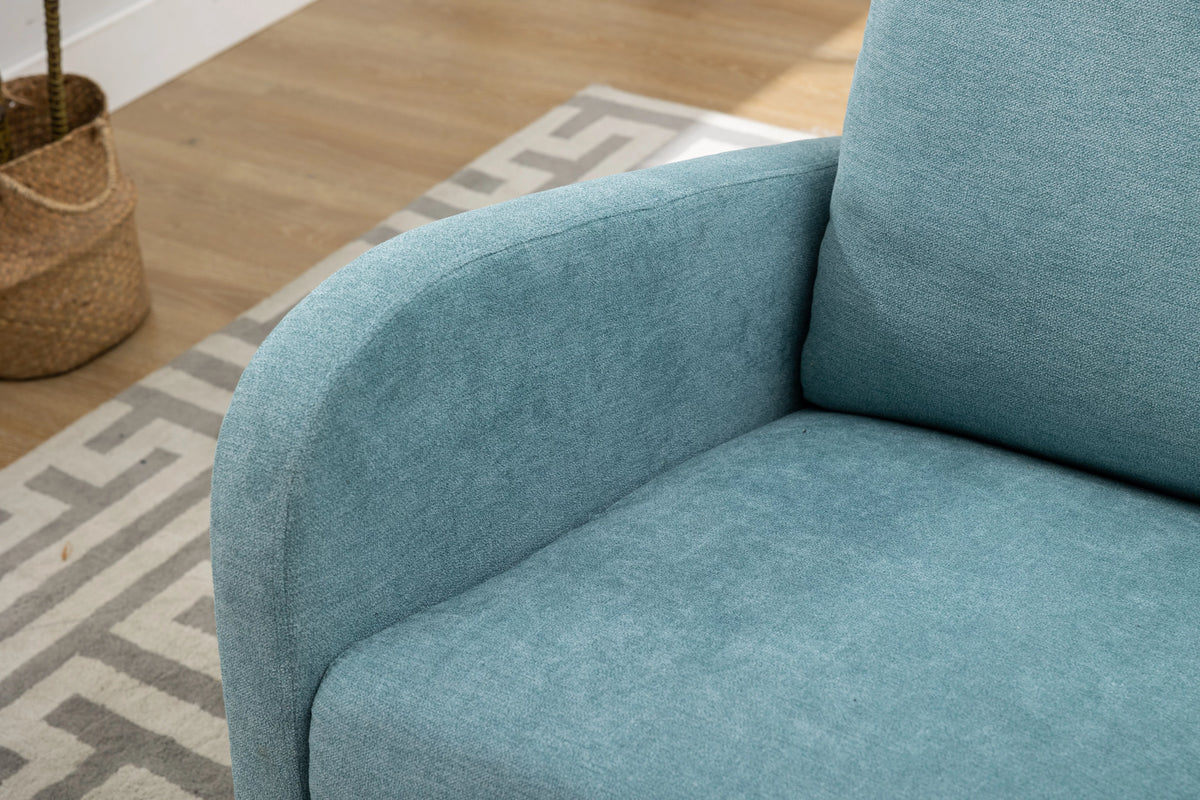 Oversized Upholstered Wingback Rocking Chair L332176