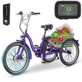 24'' 500W 7-Speed Electric Tricycle with Removable Battery I9547