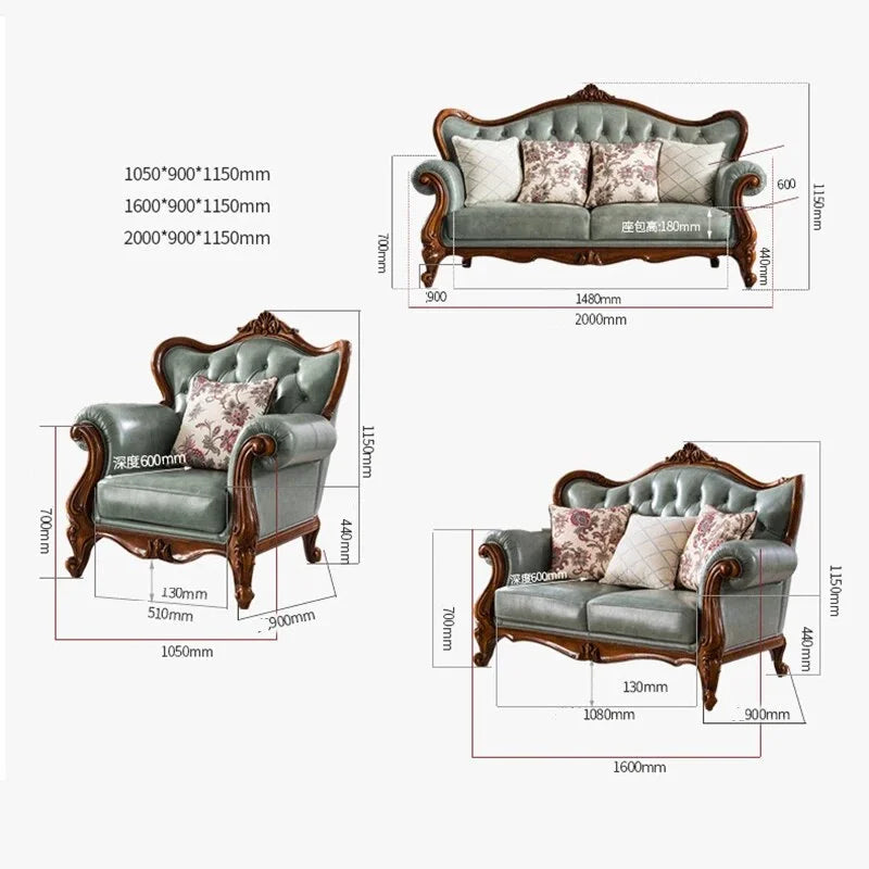 American Leather Solid Wood Sofa S7625