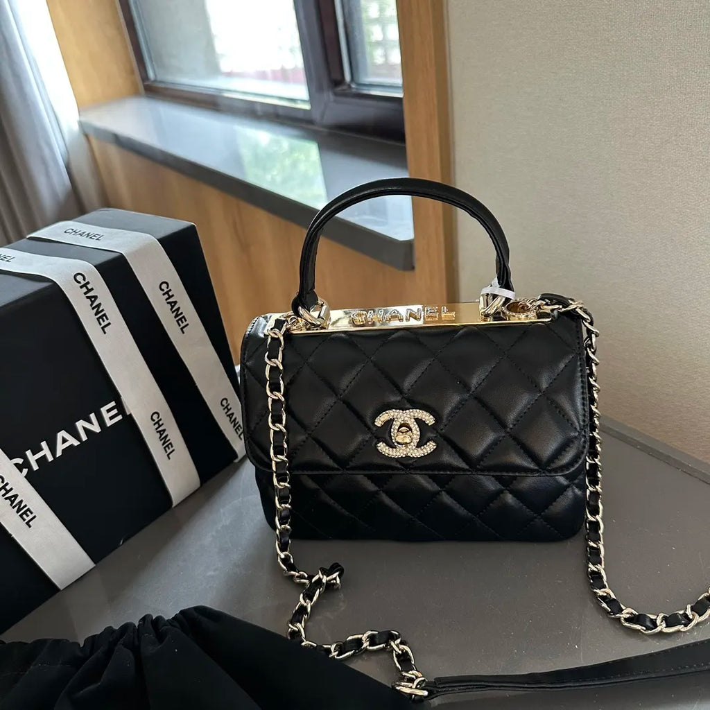 Flap Bag with Top Handle T1578