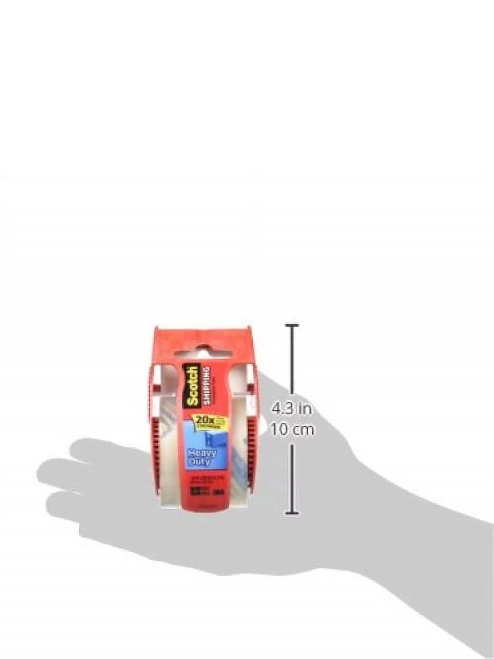 Heavy-Duty Packaging Tape With Dispenser, 1.88" X 66.66 Ft, Clear, 6/Pack M250