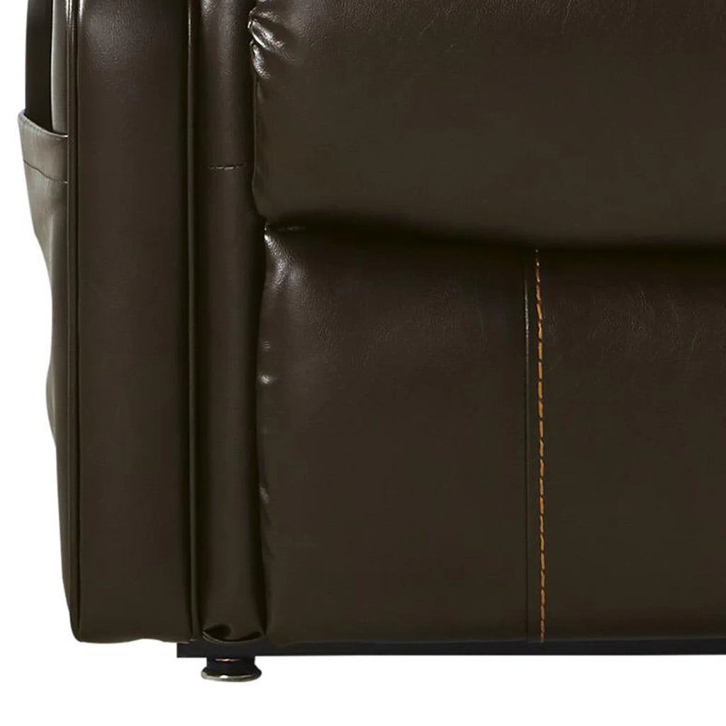 Brown Power Lift Recliner with Tufted Back L4645