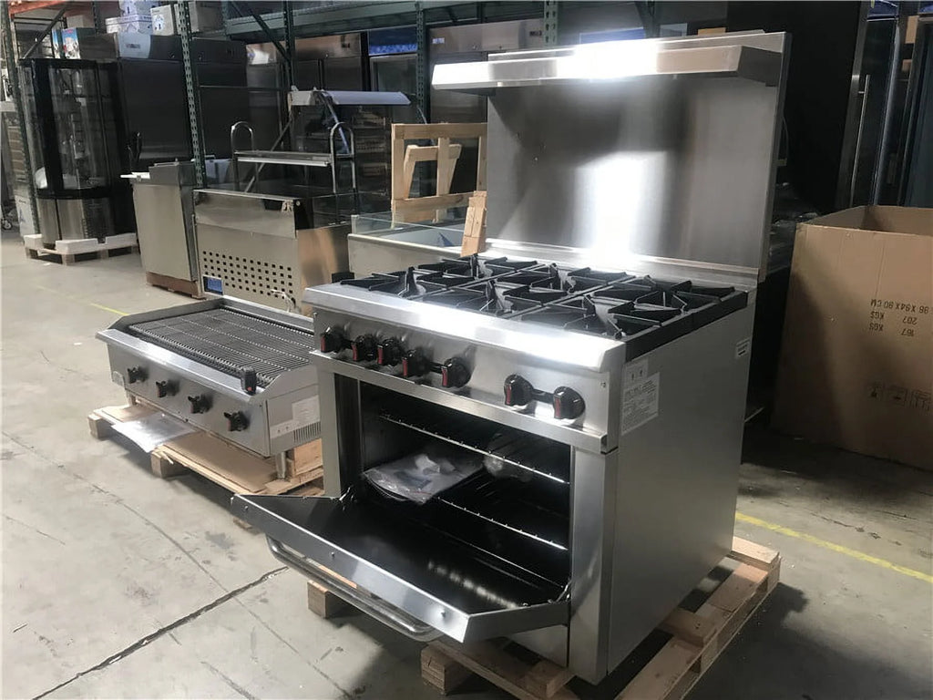 36" 6 Burners Commercial Range & Oven Stainless Steel 211000 BTU A99809