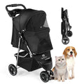 Foldable 4 Wheels Pet Stroller with Cup Holder B964