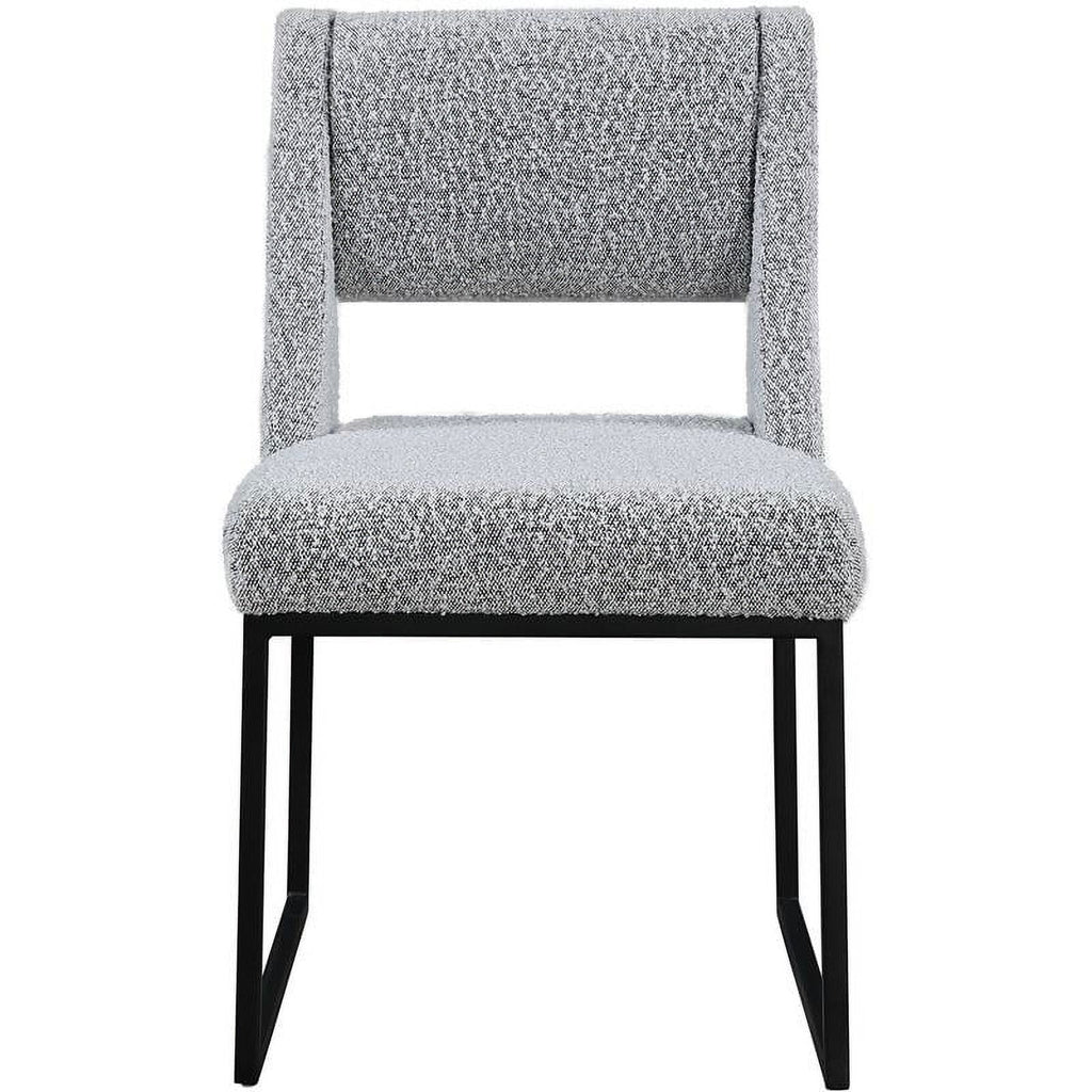 Grey Boucle Fabric Dining Chair Z388825
