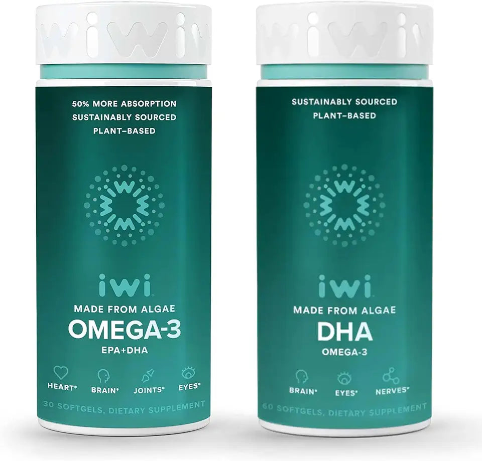 Vegan Plant-Based Algae Omega-3 & DHA Bundle, 30 Servings L620928