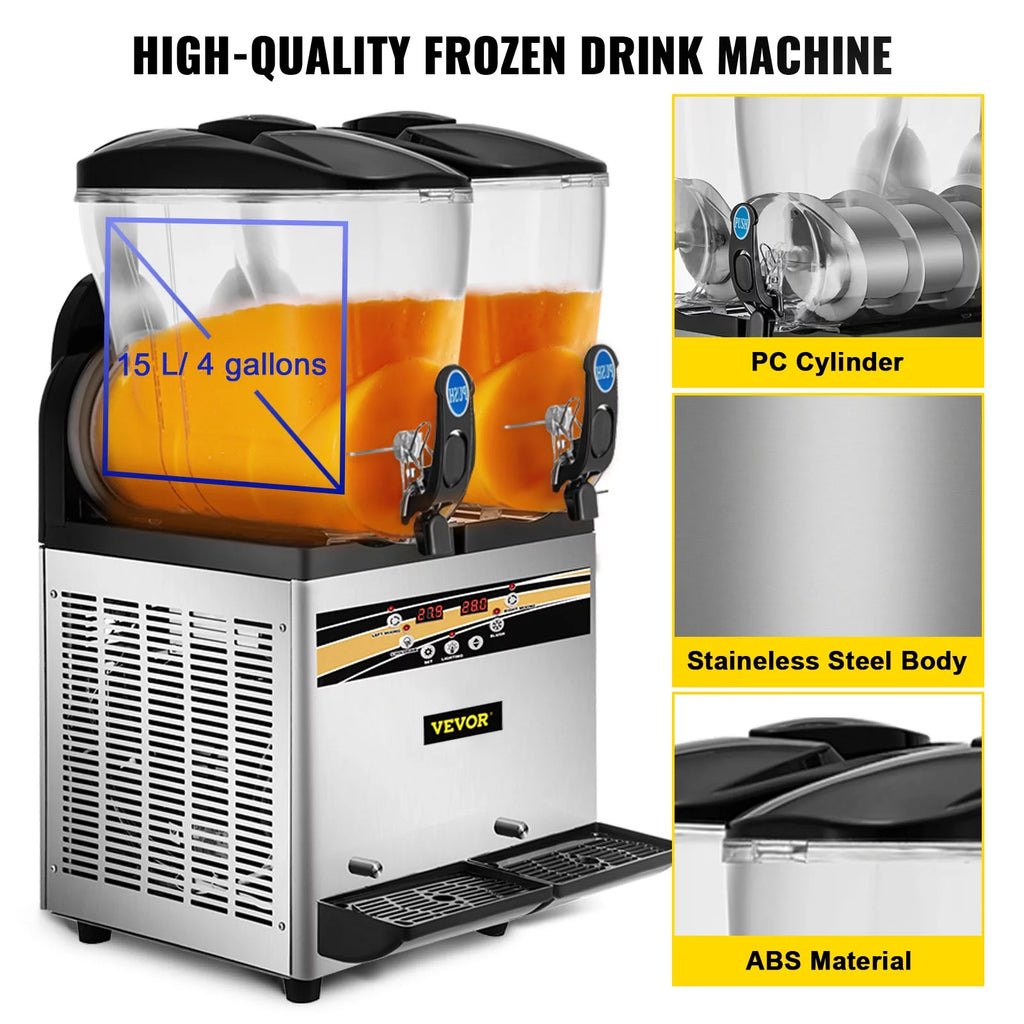 30L 1000W Stainless Steel Slushy Machine U6057