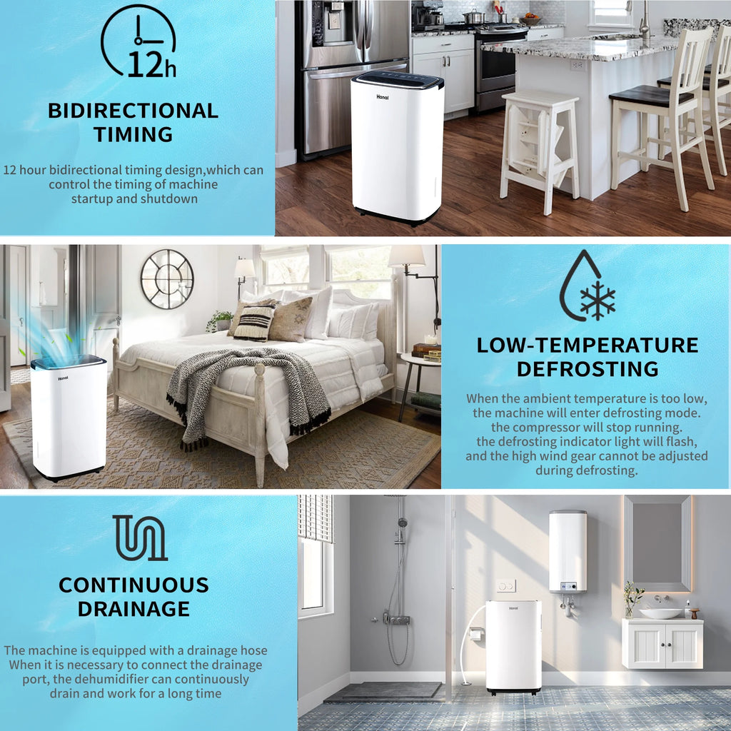 22 Pints Dehumidifier with Drain Hose J803