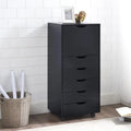Black 6 Drawer Makeup Storage Cabinet F848476