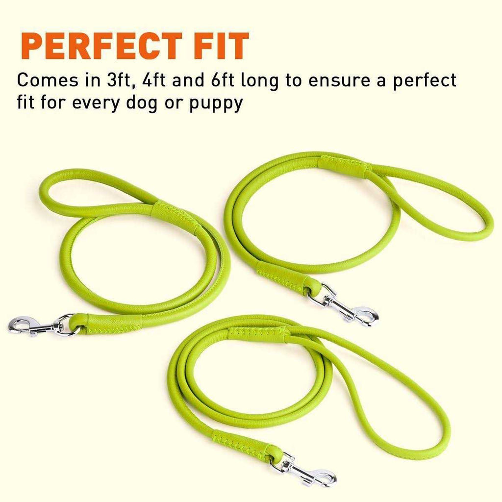 Soft Leather Round Leash W375427