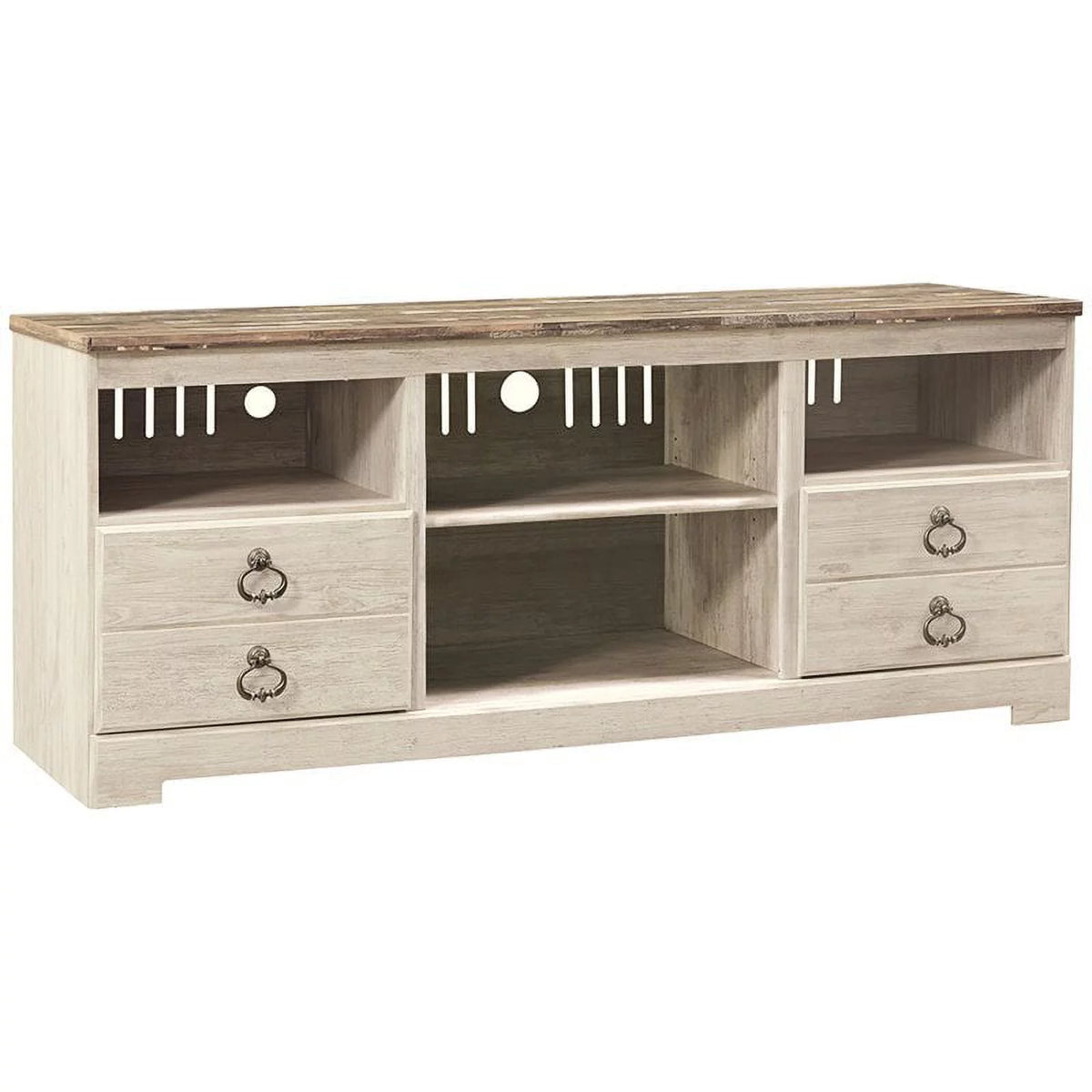 Whitewash Wood TV Stand O550796