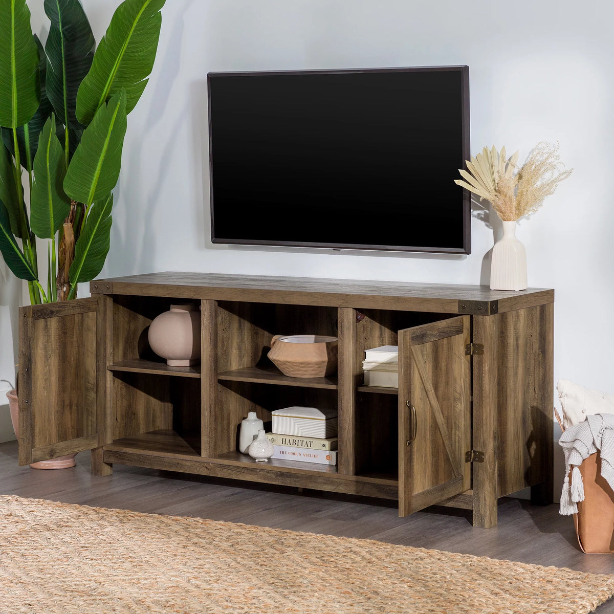 Modern Farmhouse Barn Door TV Stand P505848