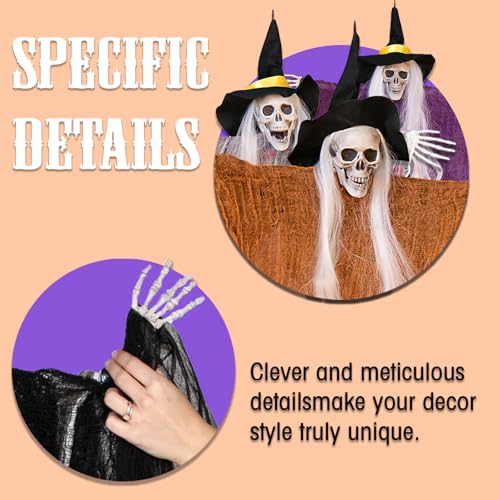 3 Pack Skeleton Ghosts Hanging Halloween Decorations Y56076
