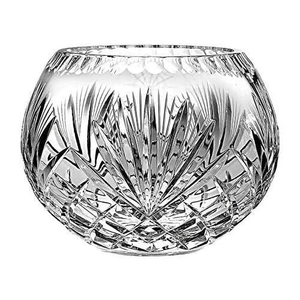 Hand Cut Crystal Rose Bowl 8" I25615