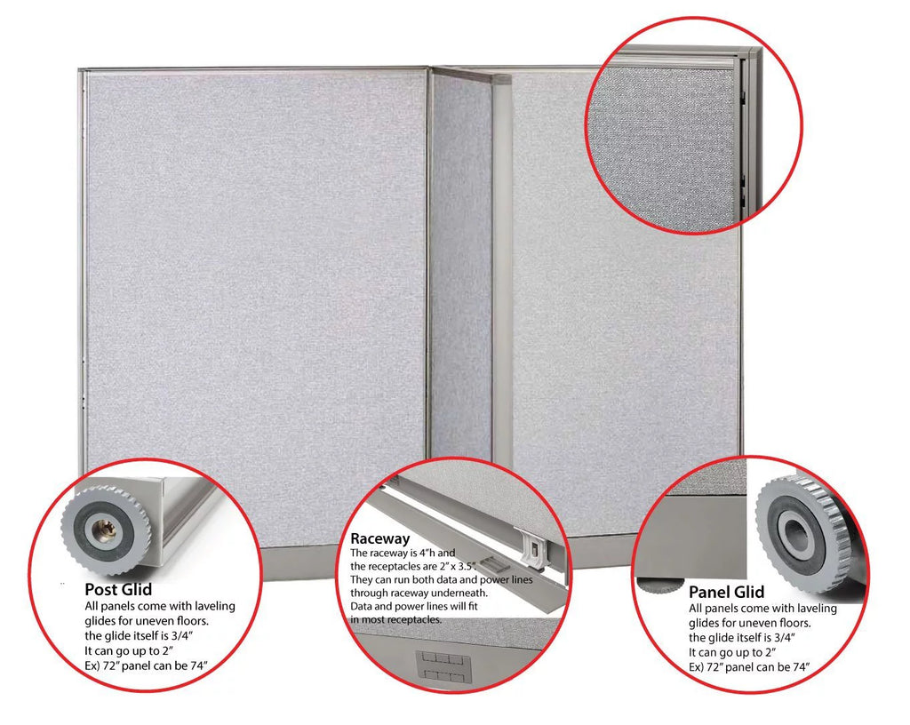 T-Shaped Freestanding Room Divider C5011