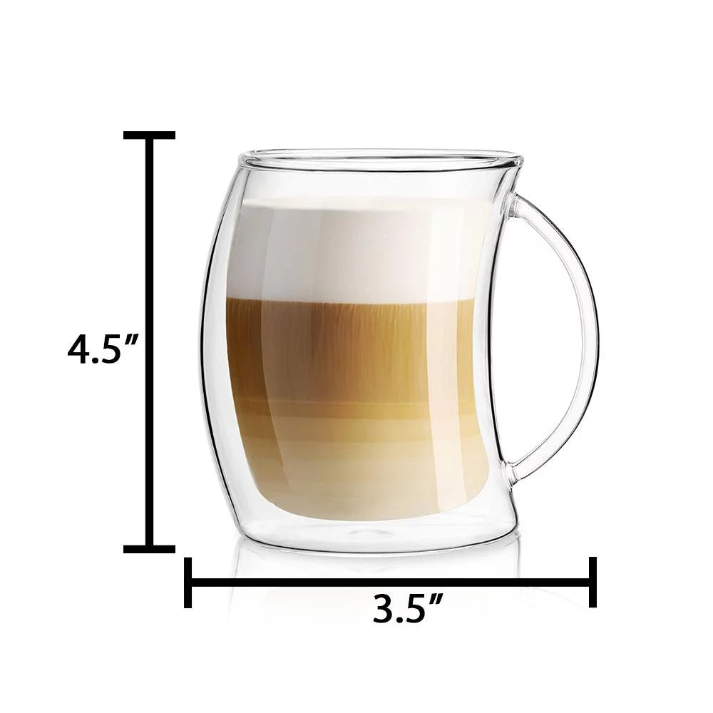 Double Wall Insulated Coffee Mug 13 oz Set of 2 B7398