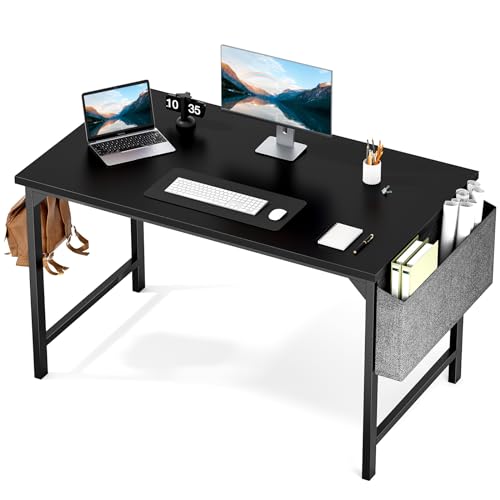 32 Inch Small Computer Office Desk with Storage Bag & Headphone Hooks K9781