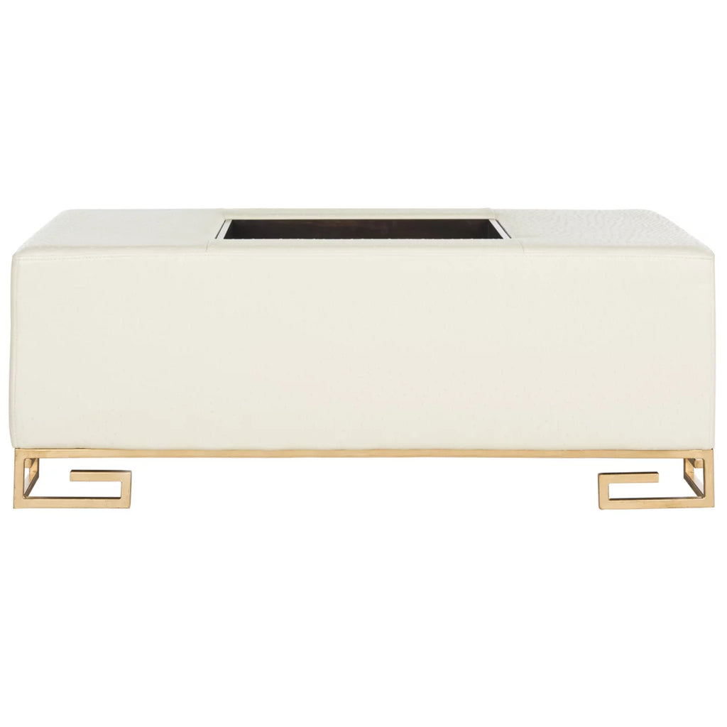 Faux Ostrich Tray Ottoman U904444