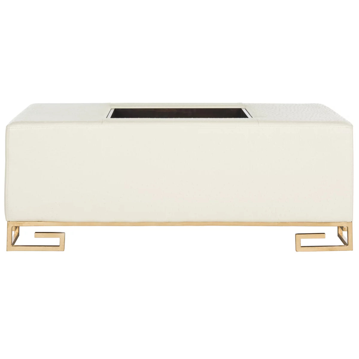 Faux Ostrich Tray Ottoman U904444