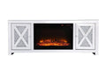Mirrored Tv Stand with Fireplace 23.5 inches Tall and 16 inches Wide S419