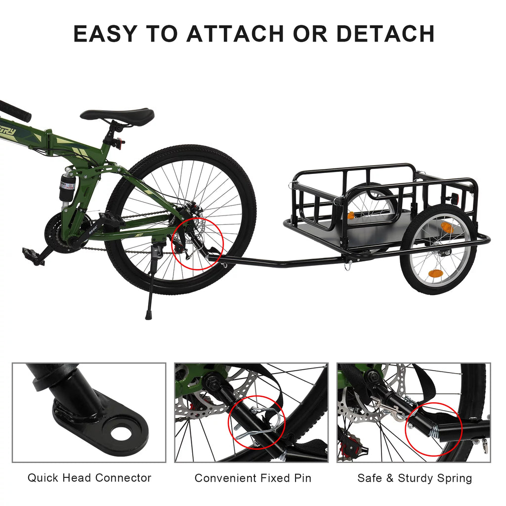Foldable Bike Cargo Trailer with 16" Wheels E299679