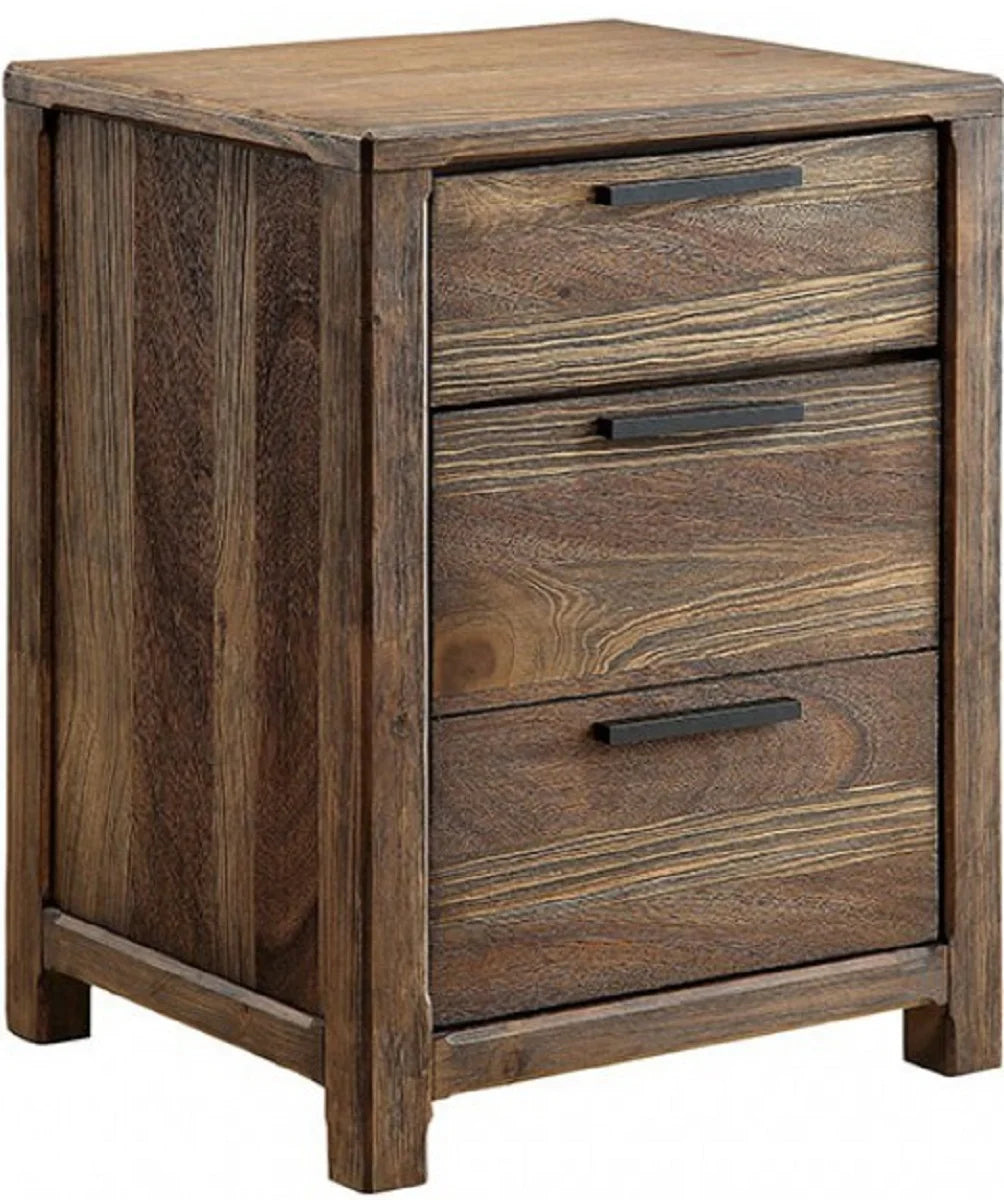 1pc Solid Wood Nightstand with Felt Lined Drawers U481